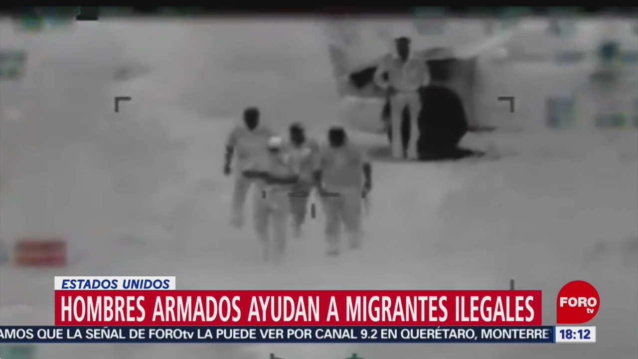 Foto: Video muestra hombres armados cruzando migrantes en frontera de EEUU
