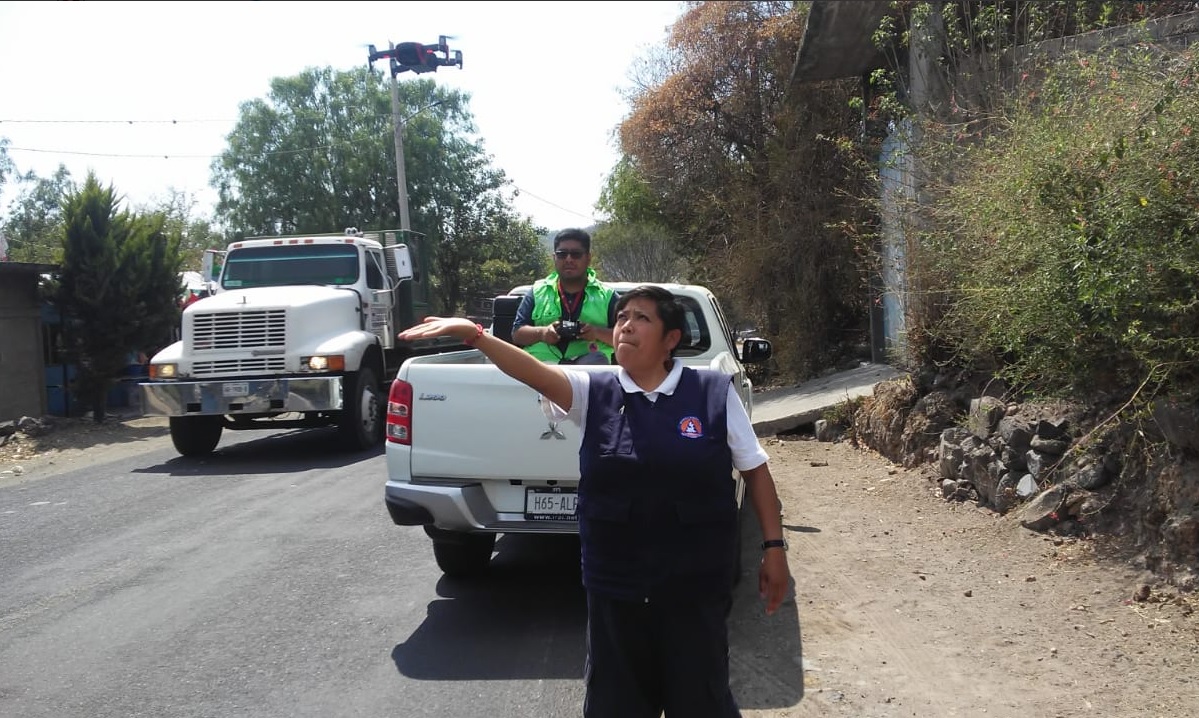 Foto: Rutas de evacuación por actividad del Popocatépetl, 3 de abril 2019. Twitter @PC_Estatal