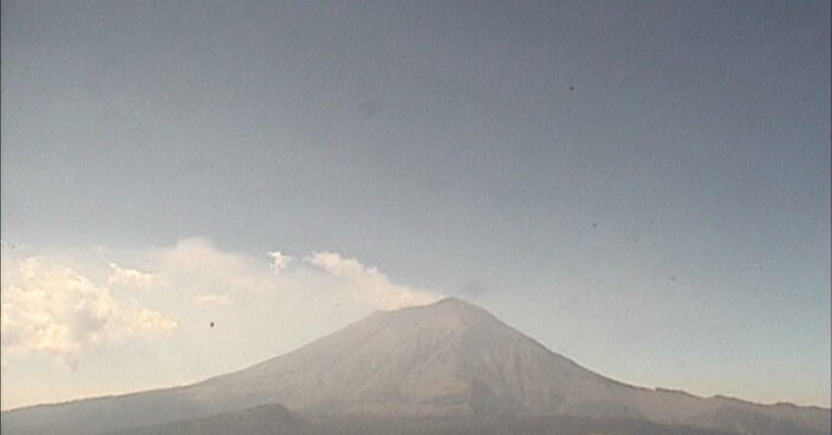 Volcán Popocatépetl registra 16 exhalaciones en las últimas 24 horas