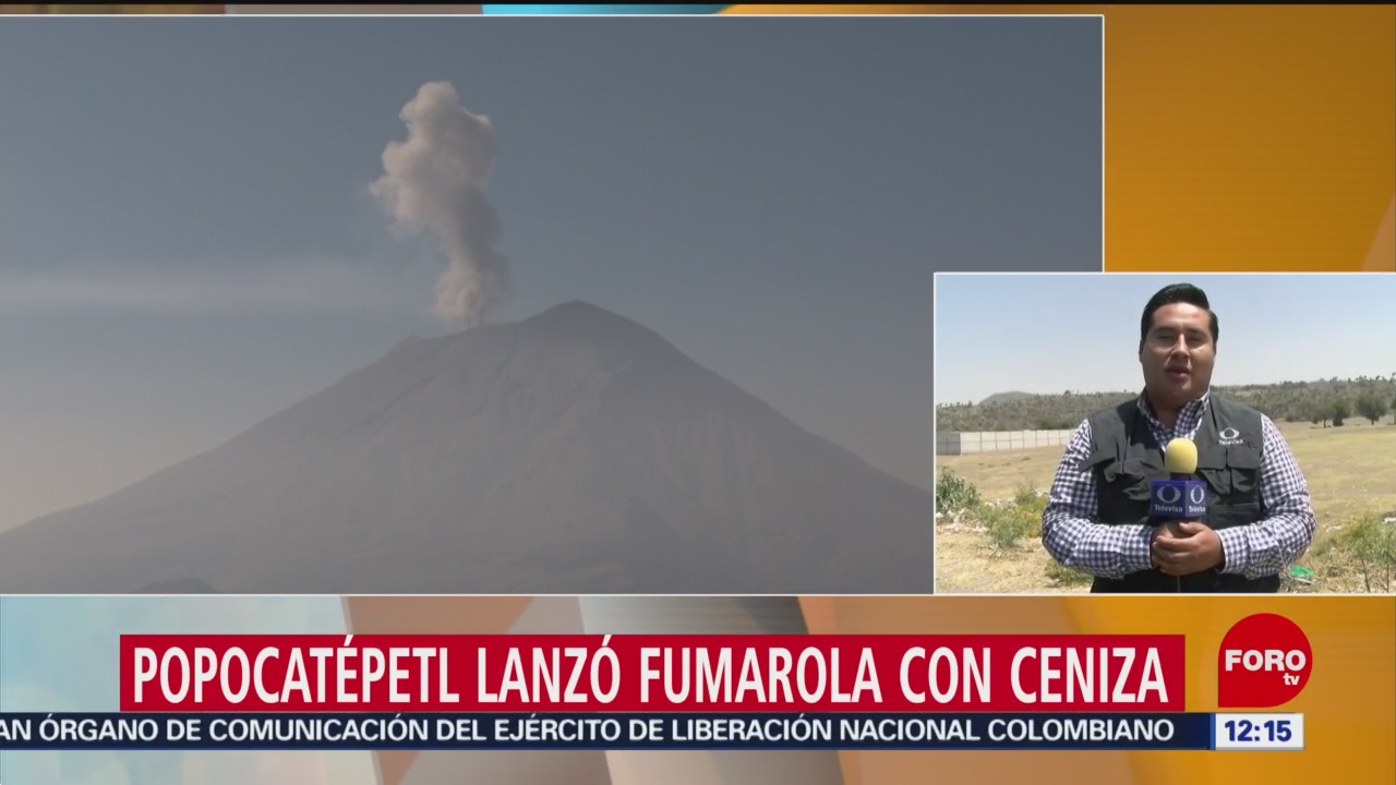 Volcán Popocatépetl registra 41 exhalaciones de mediana intensidad en 24 horas