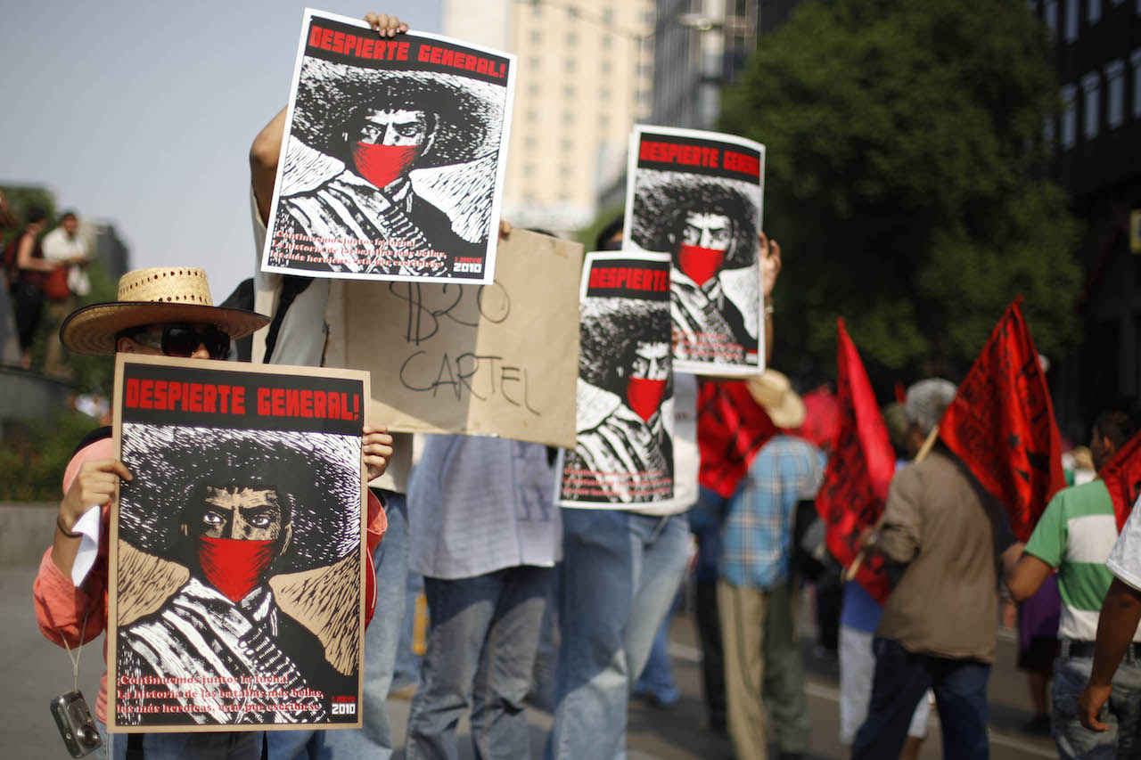 Emiliano Zapata Manifestación Liberación Presos San Salvador Atenco