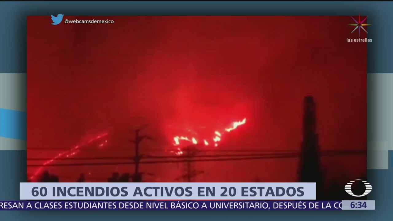 60 incendios siguen activos en México