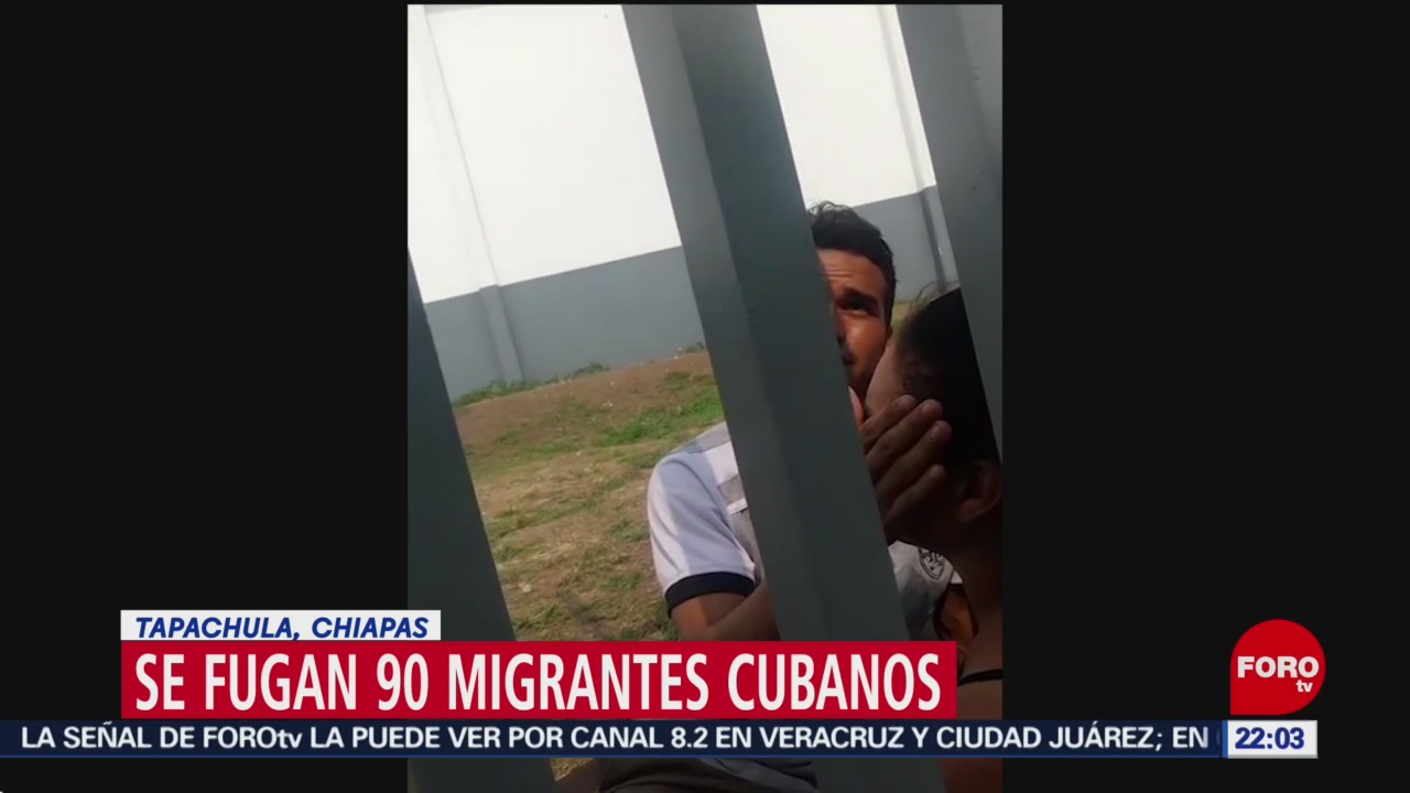 FOTO: 90 migrantes cubanos se fugan en Tapachula, Chiapas, 5 MAYO 2019