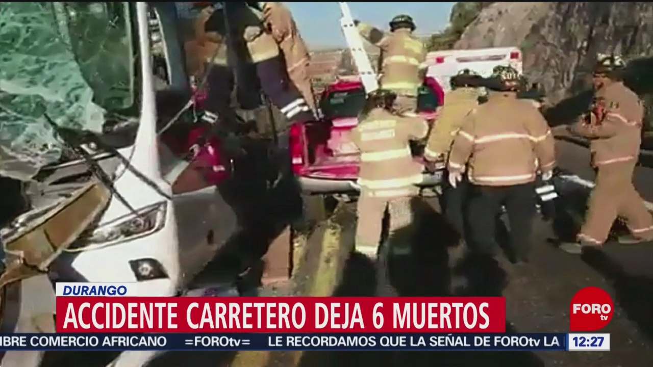 Accidente carretero en Durango deja al menos 5 muertos