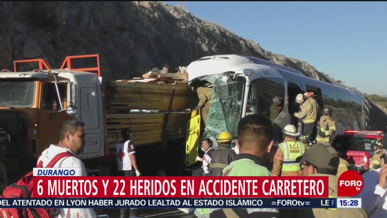 FOTO: Accidente carretero en Durango deja varios muertos y heridos