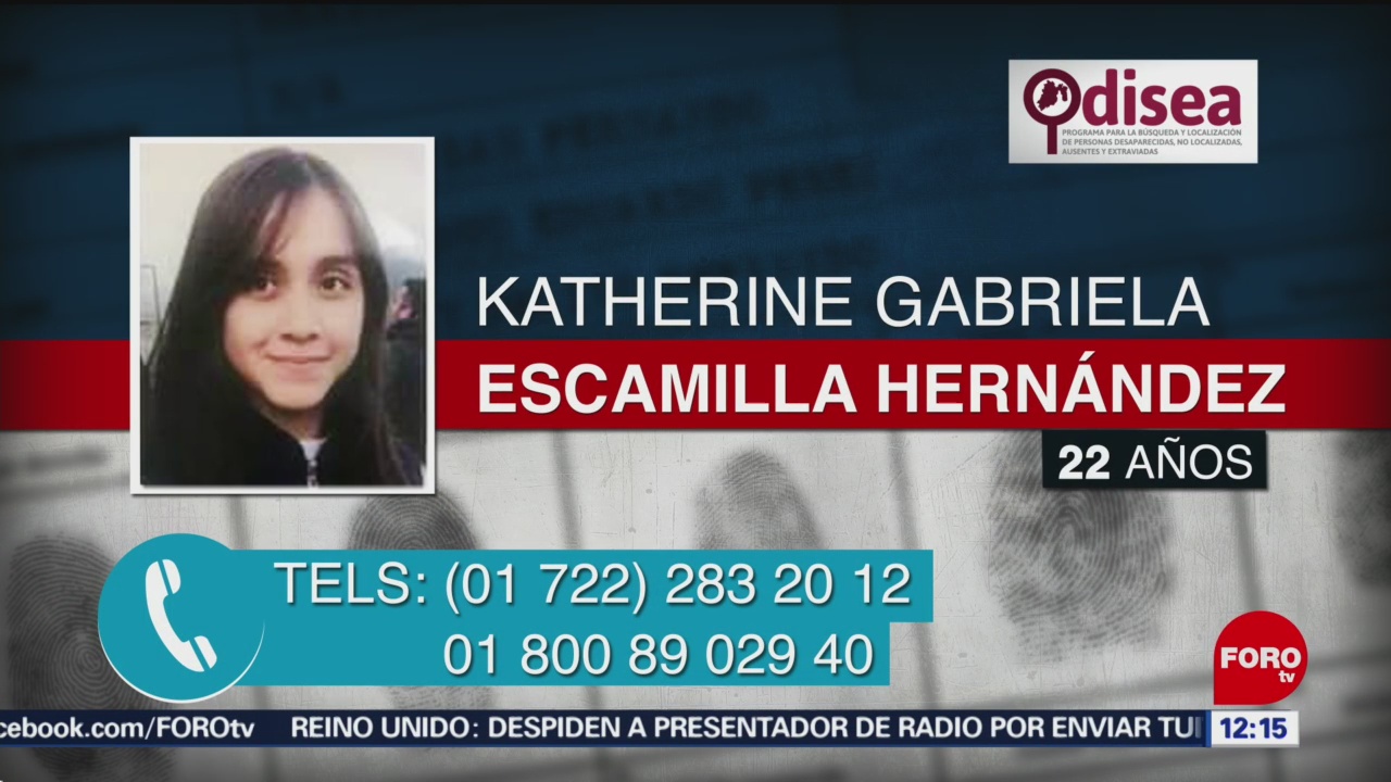 Activan Alerta para localizar a Katherine Gabriela Escamilla Hernández
