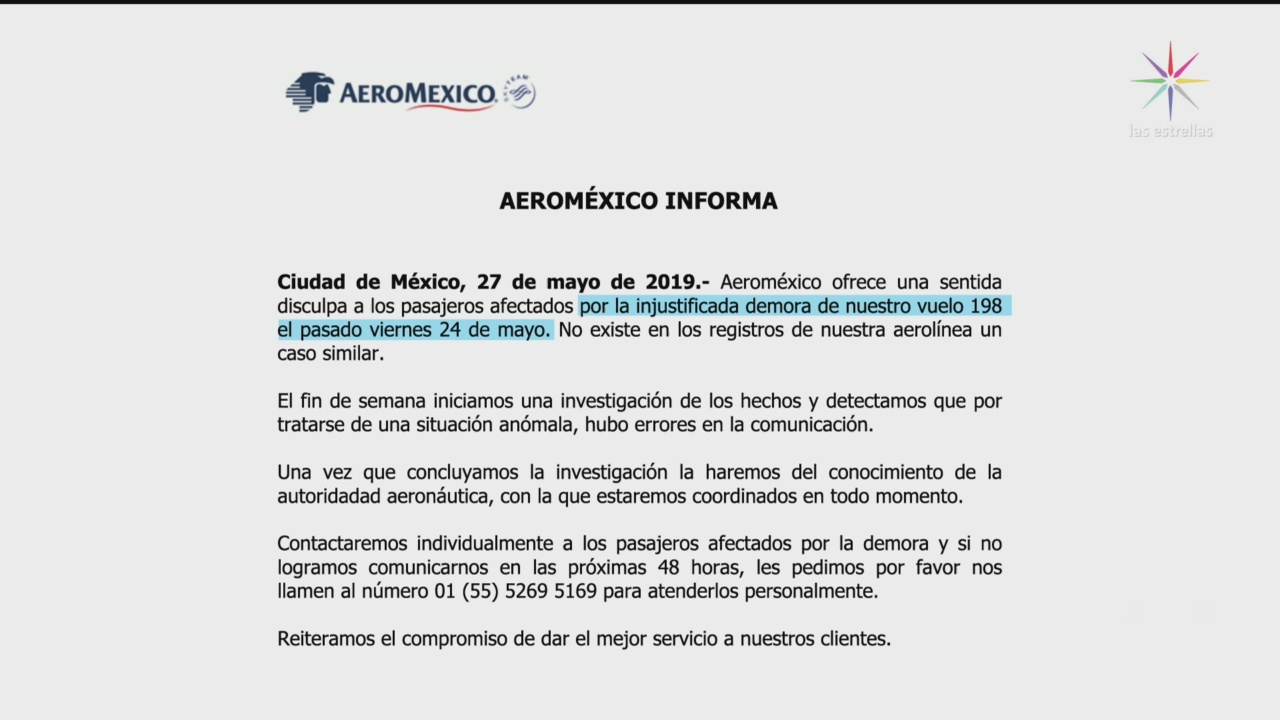 Foto: Aeroméxico Retrasado Josefa González Blanco Semarnat 27 Mayo 2019