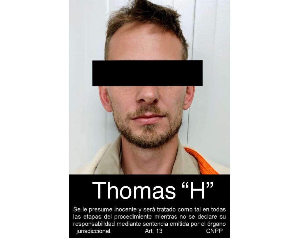 Foto: Thomas “H”, de nacionalidad alemana, era buscado por el delito de robo con violencia, el 11 de mayo de 2019 (FGR)