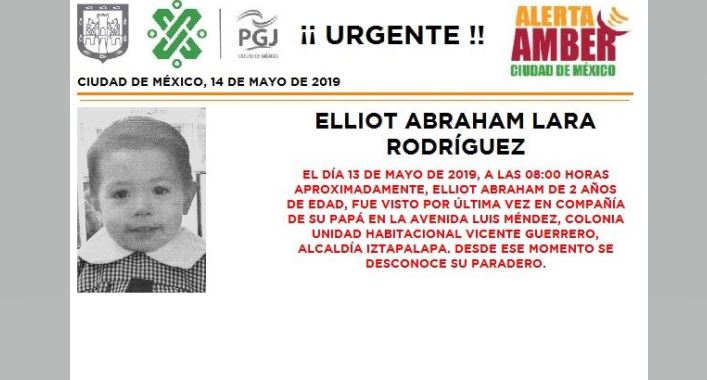 Alerta Amber: Ayuda a localizar a Elliot Abraham Lara Rodríguez