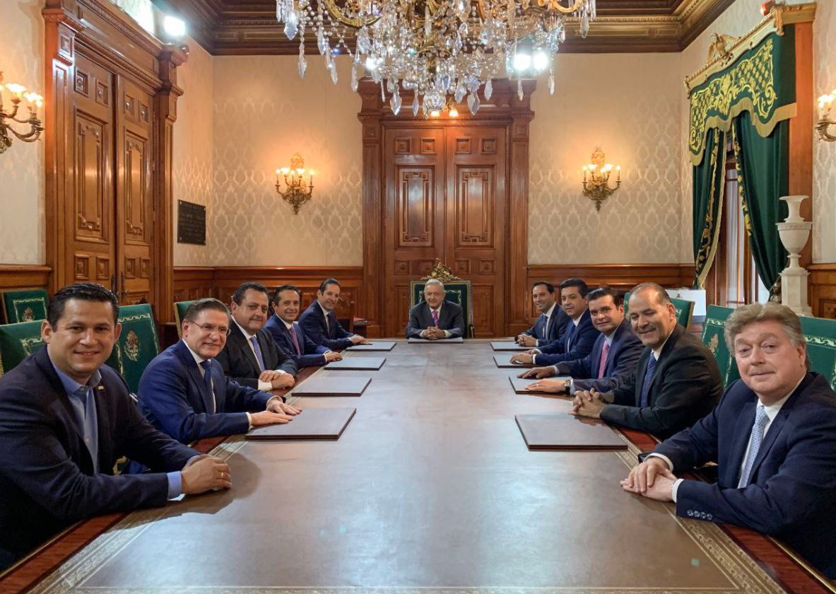 Foto: En Palacio Nacional, el presidente de México, Andrés Manuel López Obrador, se reunió con gobernadores panistas o de coaliciones con el PAN, 31 mayo 2019