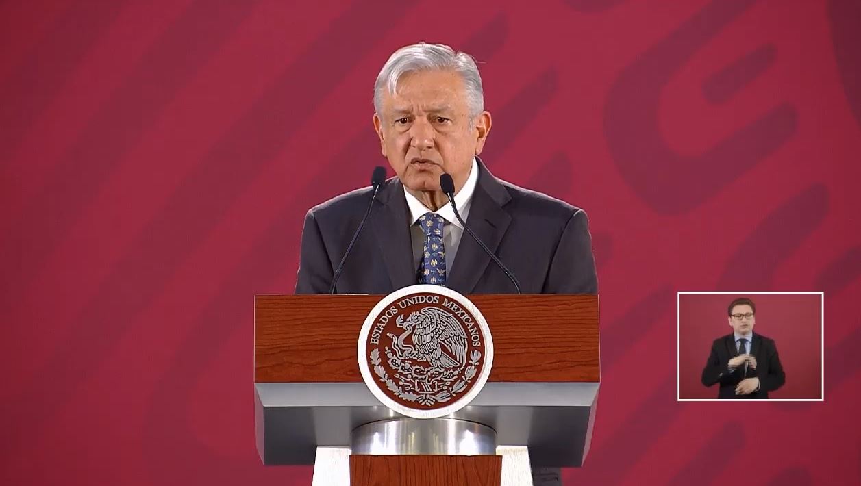 Foto: El presidente de México, Andrés Manuel López Obrador , en su conferencia de prensa matutina, 2 mayo 2019