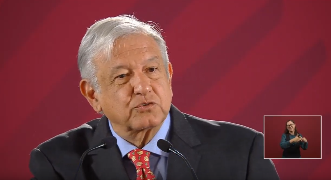 Foto: Andrés Manuel López Obrador en Palacio Nacional, 22 de mayo de 2019, Ciudad de México 