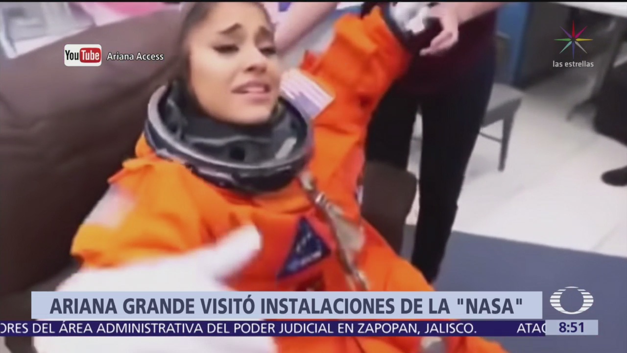 Ariana Grande visita las instalaciones de la NASA