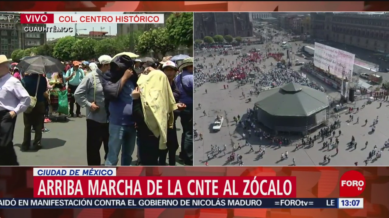 FOTO: Arriba marcha de CNTE al Zócalo para conmemorar el 1 de Mayo, 1 MAYO 2019
