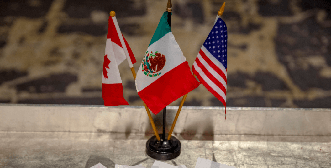 Foto: Banderas de Canadá, México y Estados Unidos, 21 de febrero de 2019