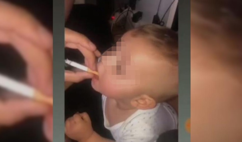 Madre da de fumar a su bebé de 11 meses, lo graba y lo sube a Instagram