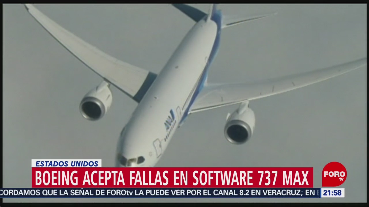 Boeing acepta fallas en software 737 Max