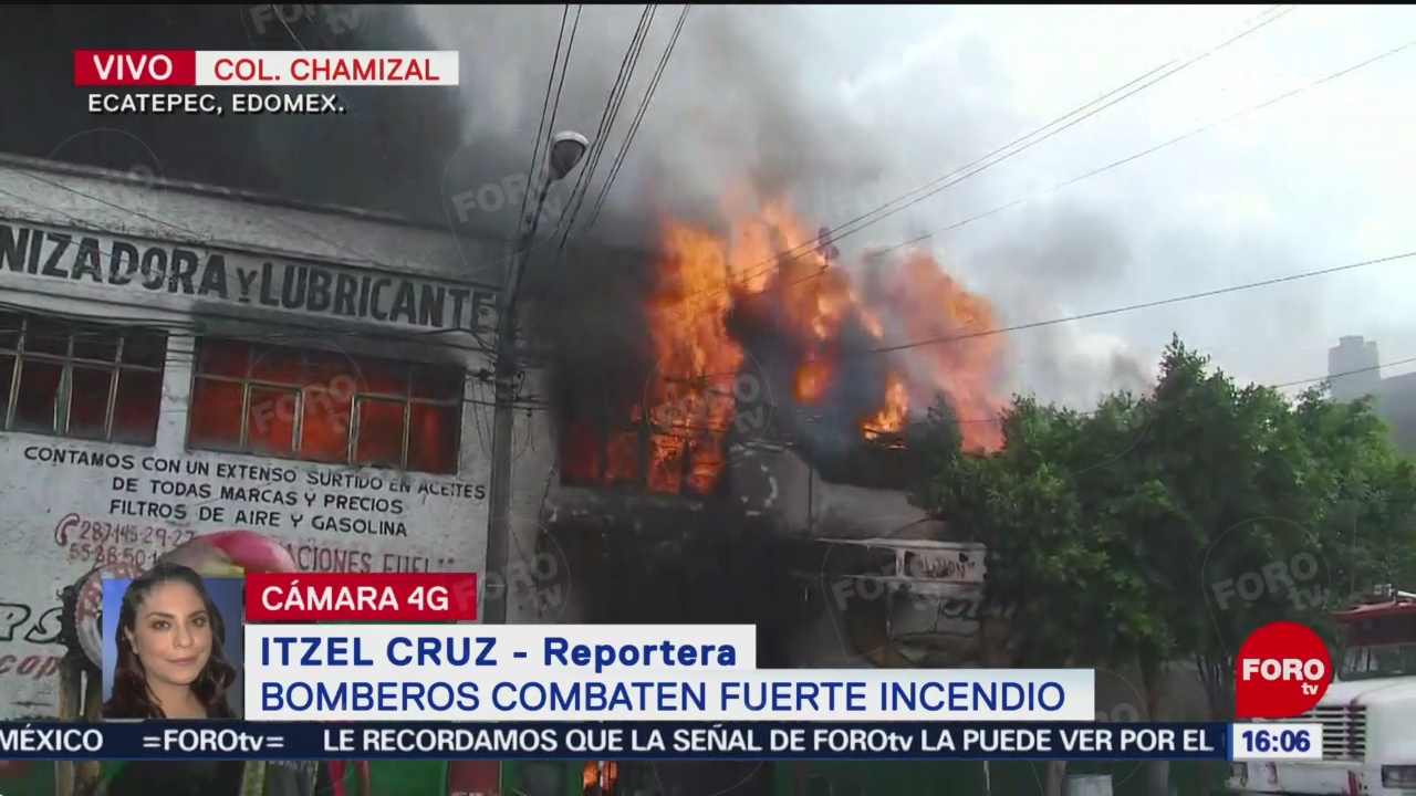 FOTO: Bomberos combaten incendio en El Chamizal, Ecatepec