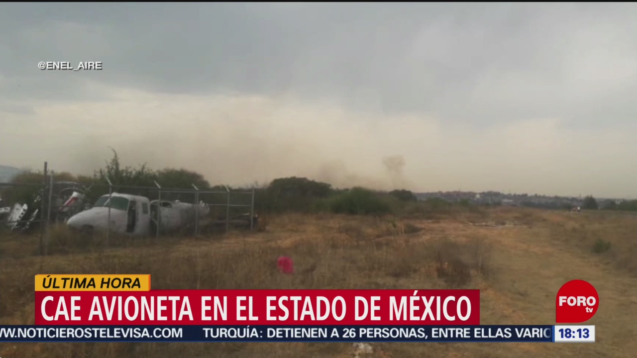 Foto: Cae avioneta en el Estado de México