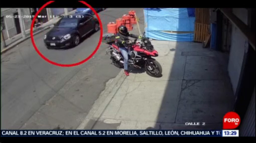FOTO: Captan asalto a motociclista en la Ciudad de México, 24 MAYO 2019