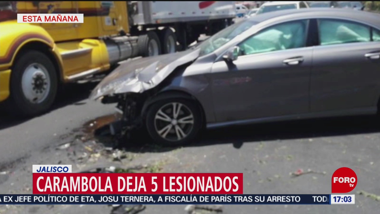 FOTO: Carambola deja 5 lesionados en Jalisco, 18 MAYO 2019