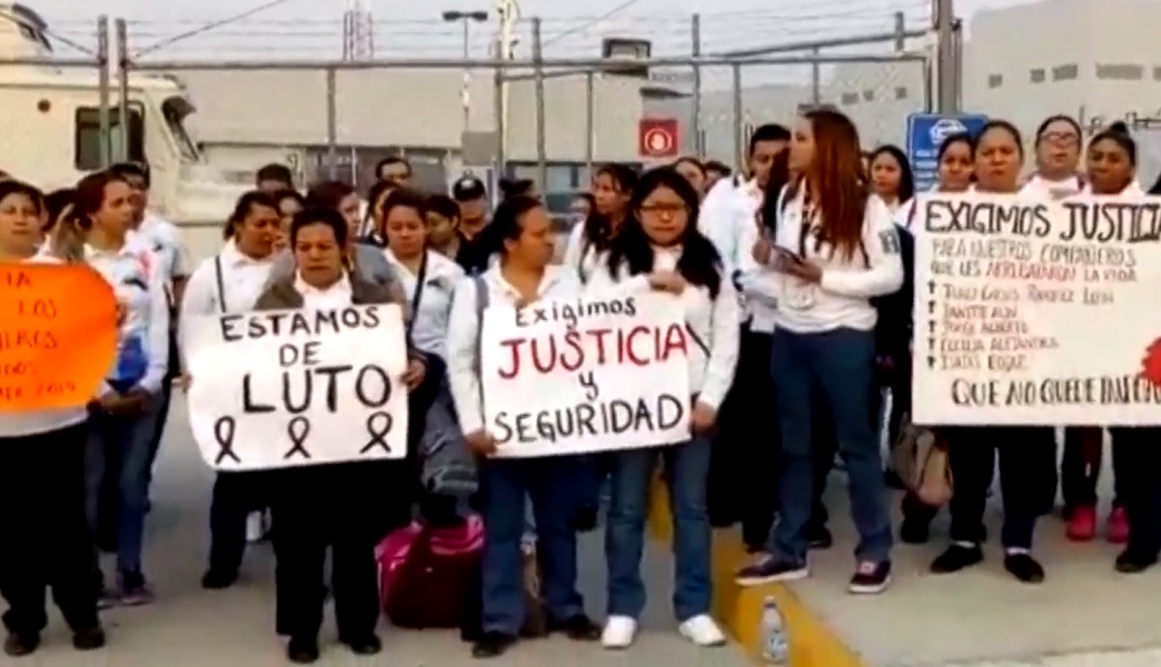 Trabajadores de Cefereso protestan tras ataque a custodios en Puente de Ixtla