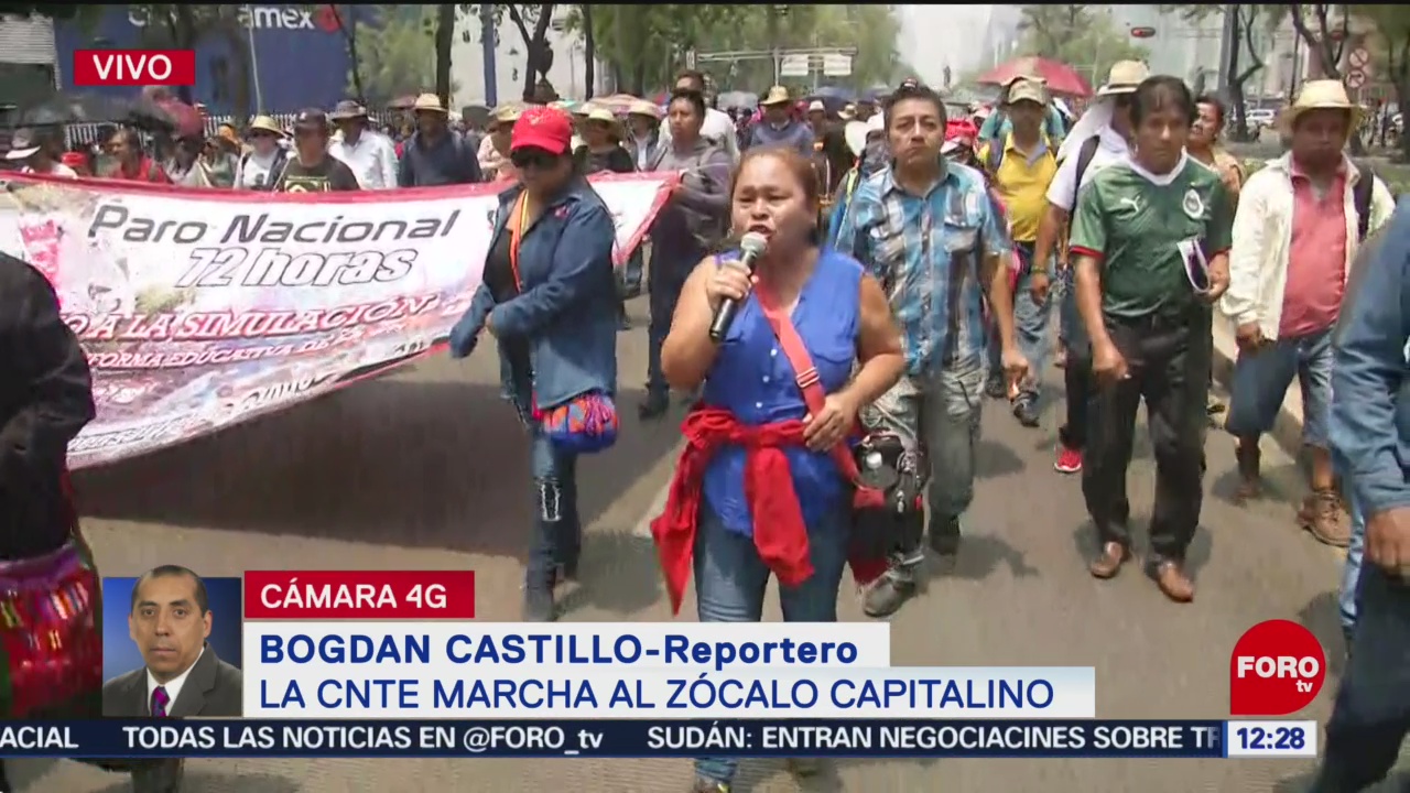 Cierran Paseo de la Reforma, CDMX; por marcha de maestros