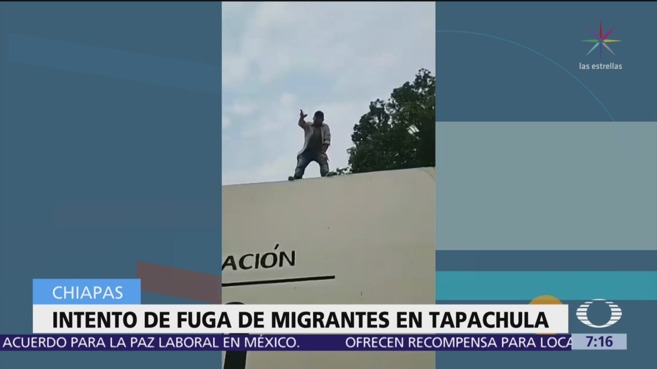 FOTO: Cubanos intentan fugarse de estación migratoria de Tapachula, Chiapas, 1 MAYO 2019