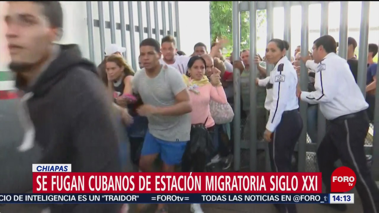 FOTO: Cubanos se fugan de la estación migratoria Siglo XXI de Tapachula, 12 MAYO 2019