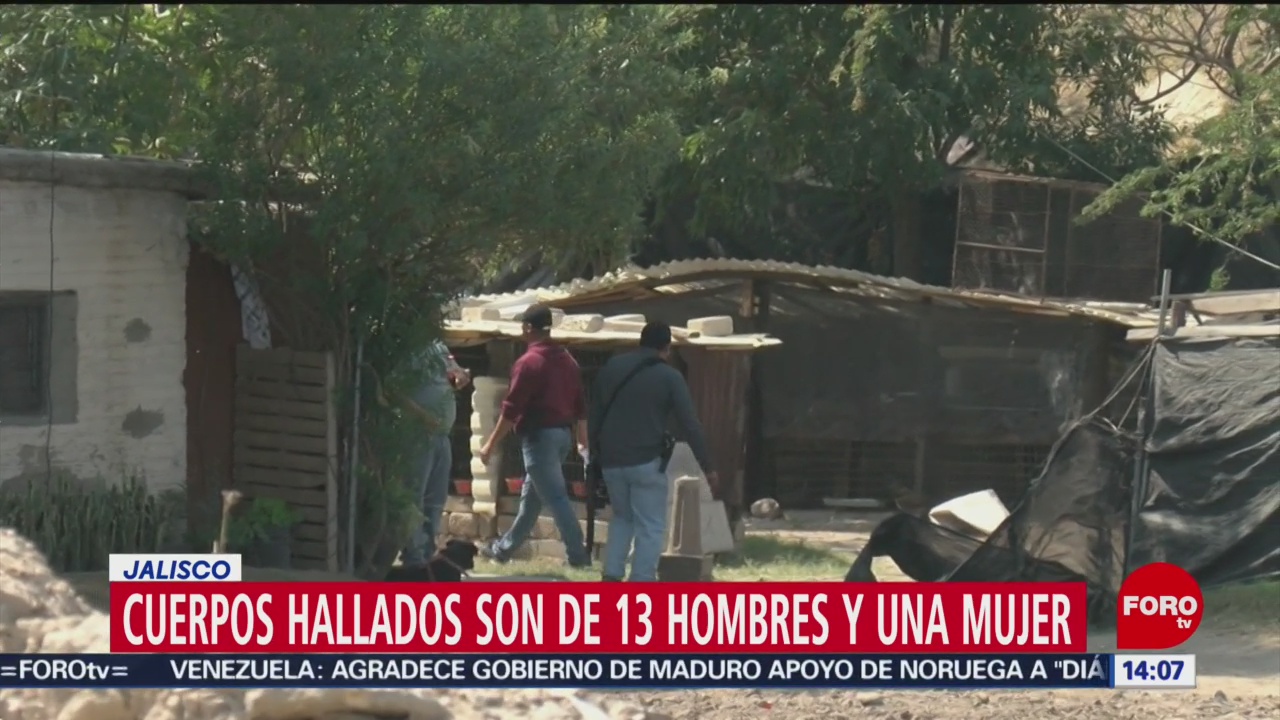 FOTO: Cuerpos hallados son de 13 hombres y una mujer en Jalisco, 19 MAYO 2019