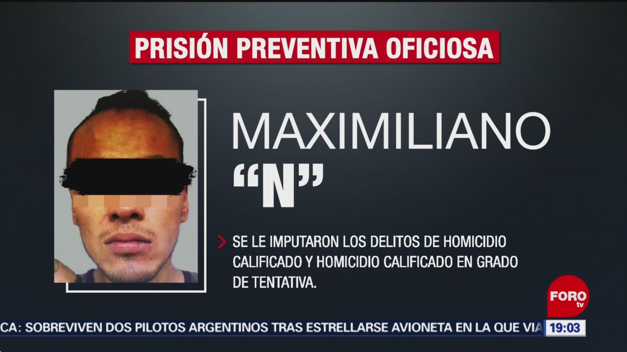 Foto: Prisión Preventiva Autor Balacera Cuernavaca 10 de Mayo 2019