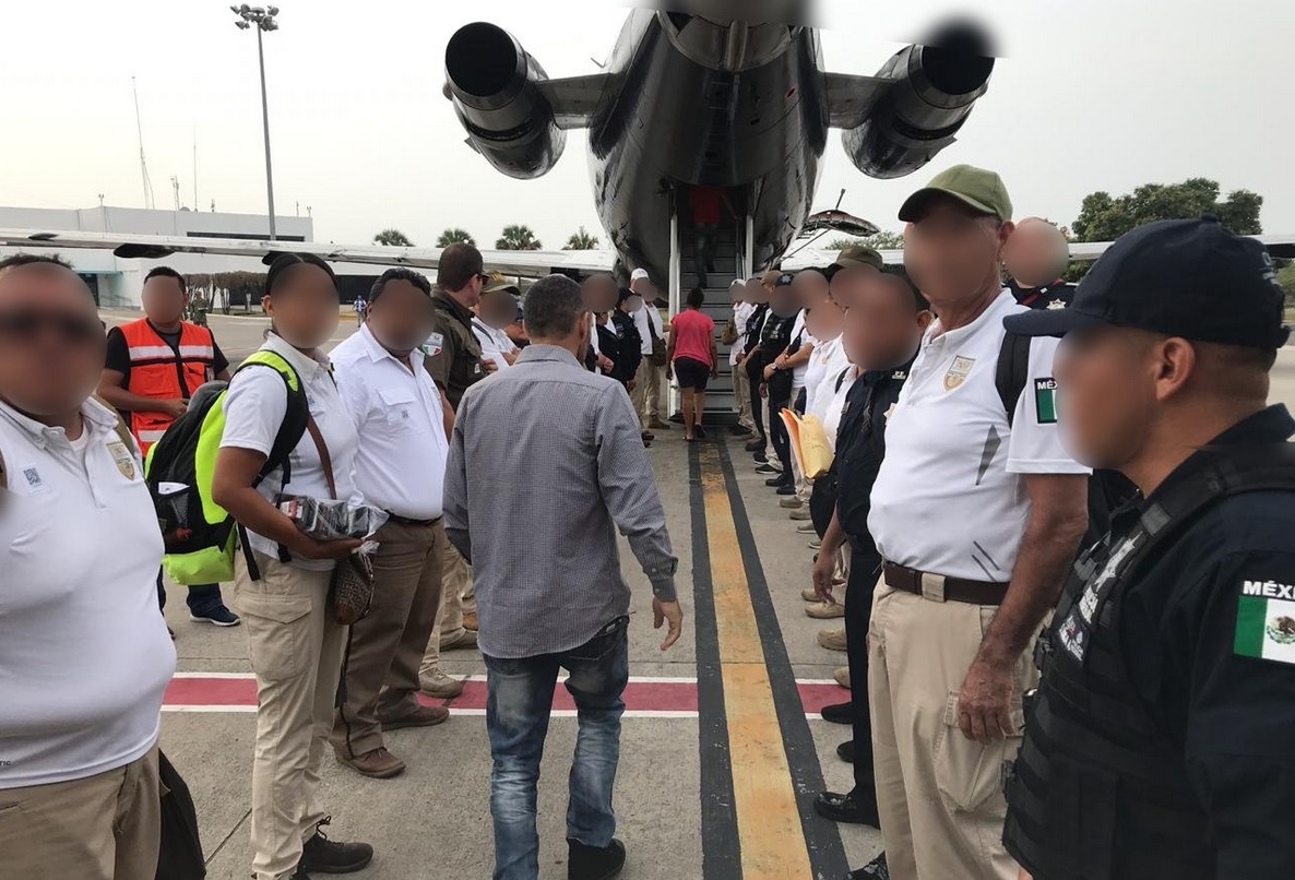 Foto: deportación de migrantes cubanos, 16 de mayo 2019. Twitter @INAMI_mx