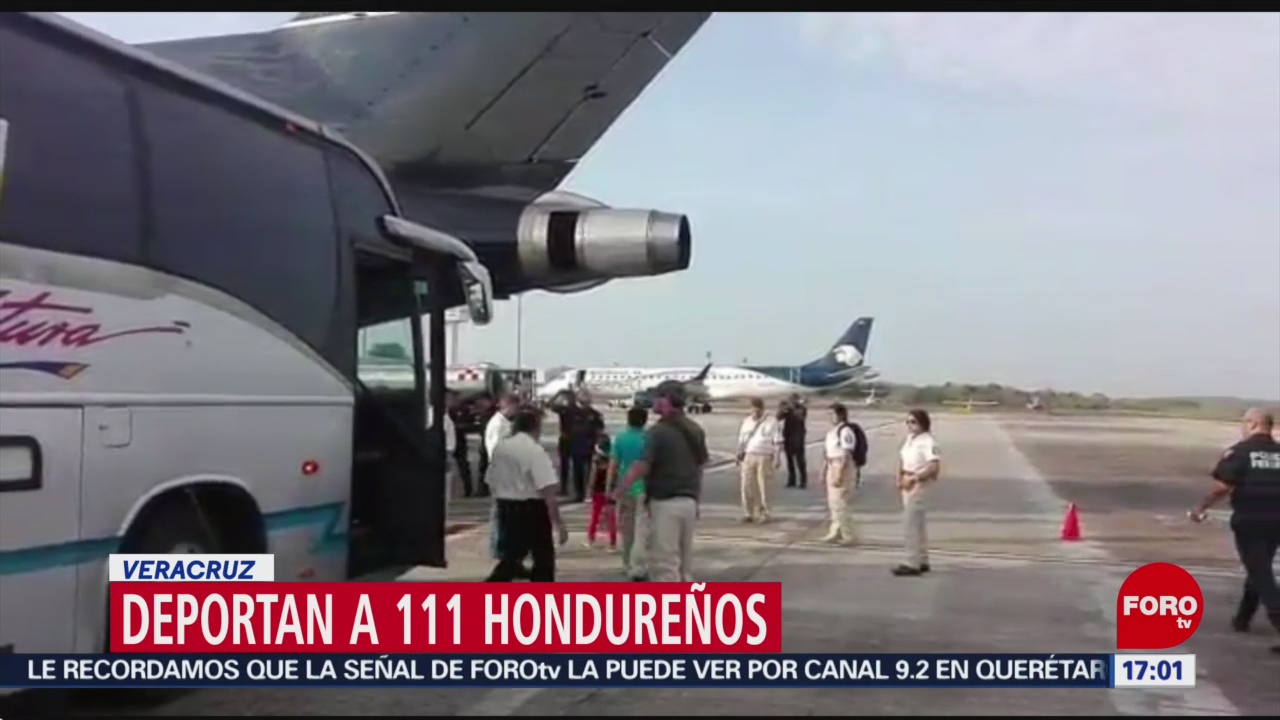 FOTO: Deportan a 111 hondureños en Veracruz, 18 MAYO 2019
