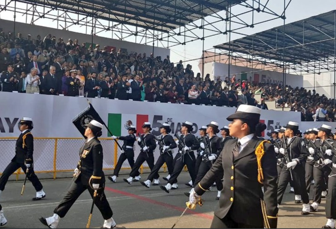 Foto: Conmemoración del 157 Aniversario de la Heroica Batalla de Puebla, mayo 5 de 2019 (Twitter: @M_OlgaSCordero)