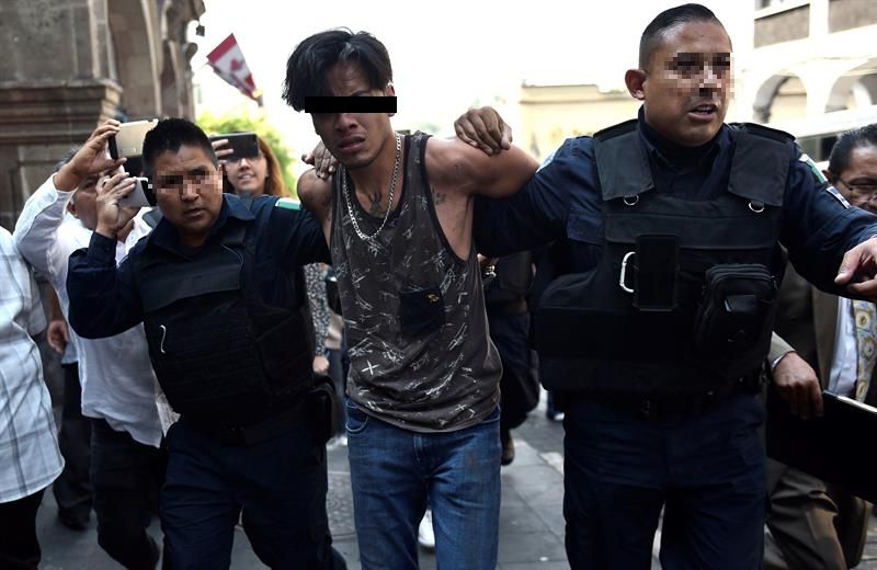 Foto: detenido por balacera en Cuernavaca, Morelos, 8 de mayo 2019. (EFE)