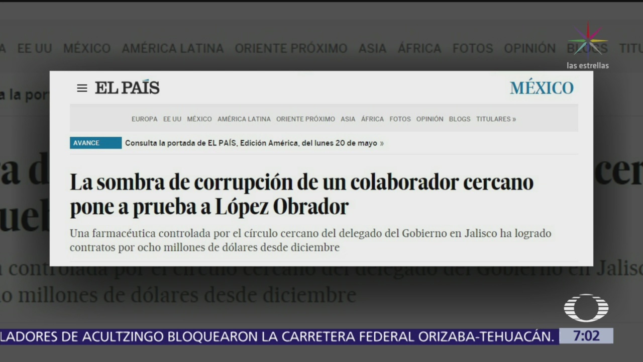 ‘El País’ publica nota sobre corrupción de colaborador cercano a AMLO