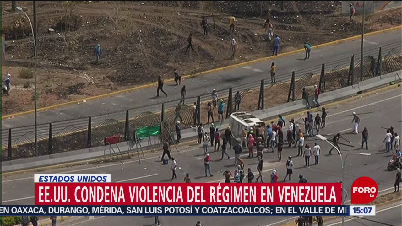 Estados Unidos condena violencia del régimen en Venezuela