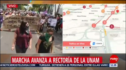 Estudiantes UNAM marchan a Rectoría contra feminicidios