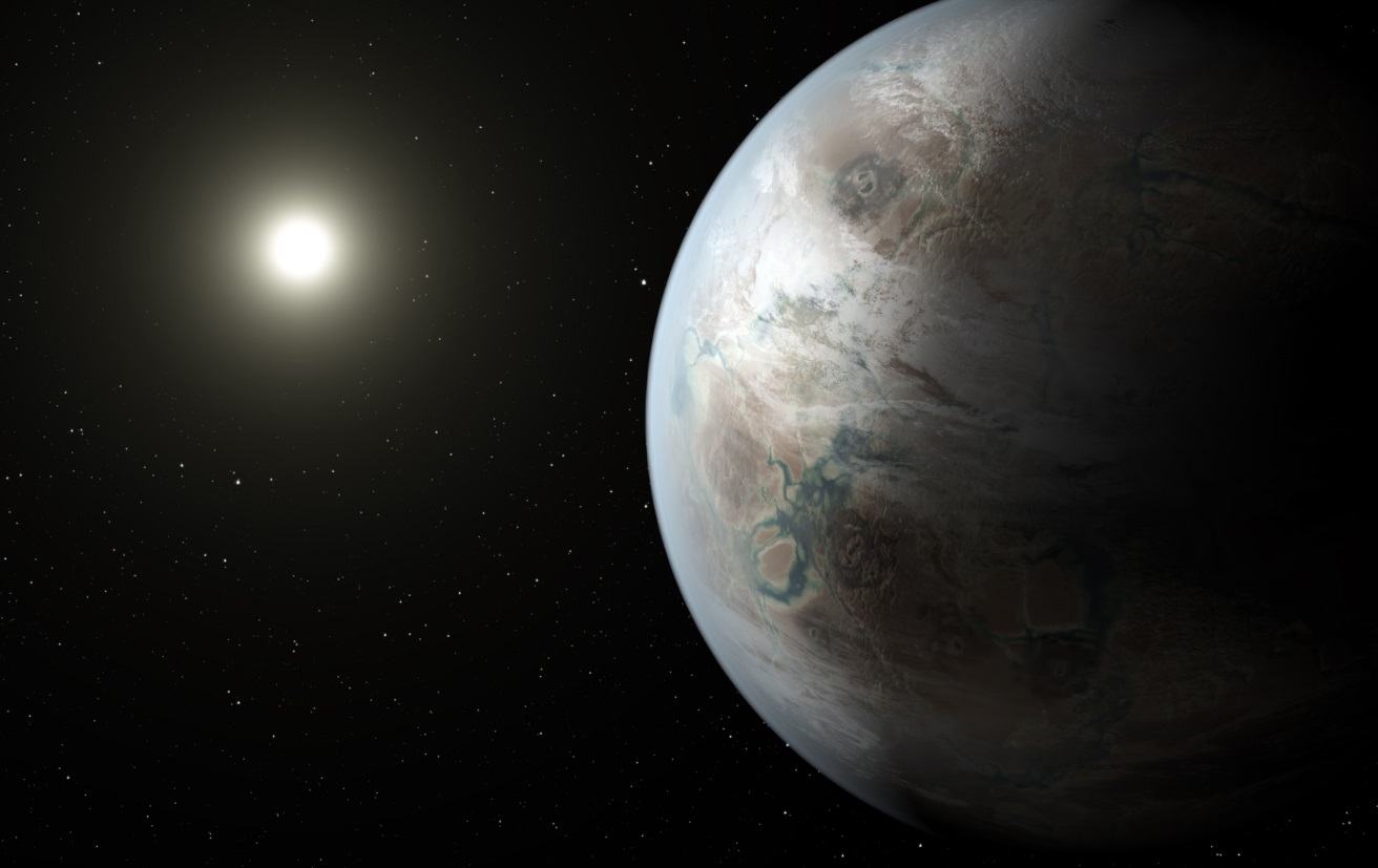 Foto: Representación del planeta Kepler-452b, el primer mundo casi del tamaño de la Tierra, mayo 5 de 2019 (Foto: nasa.gov)