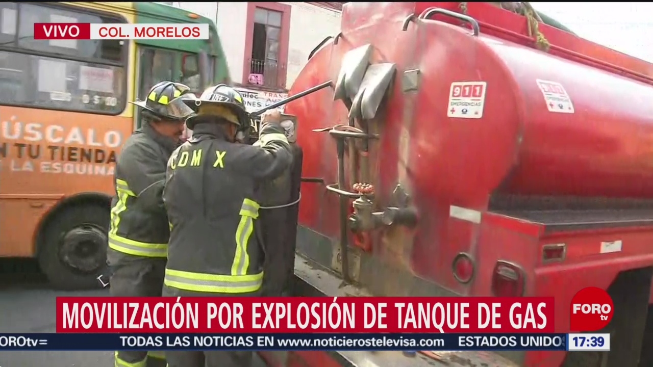 Explosión de tanque de gas moviliza cuerpos de emergencia