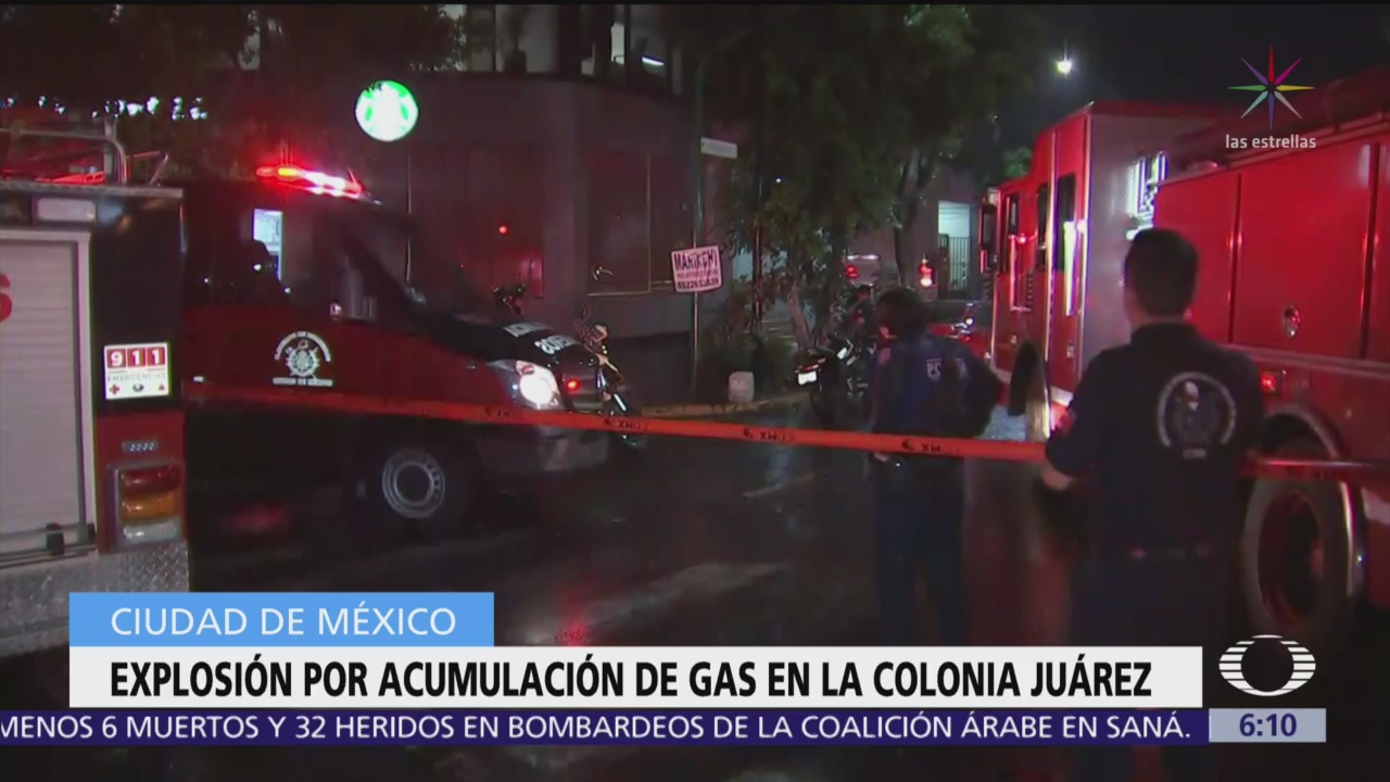 Explosión por acumulación de gas en la colonia Juárez deja tres heridos