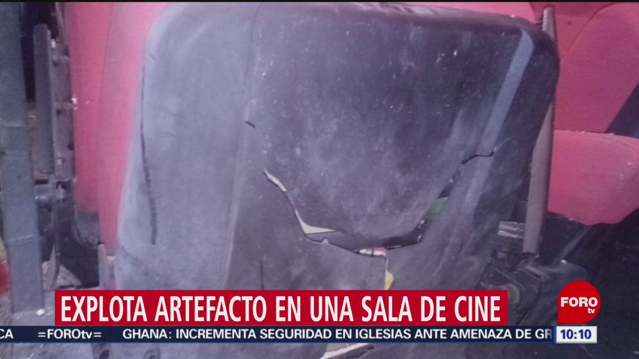 FOTO: Explota artefacto en sala de cine en CDMX; un lesionado, 26 MAYO 2019