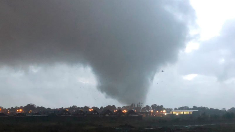 Foto: Tornado en Los Ángeles, en la región del Bío Bío, en Chile. El 30 de mayo de 2019
