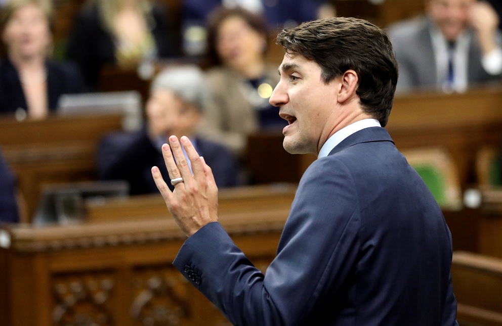 Foto: El primer ministro Justin Trudeau habla en el Parlamento de Canadá en la ciudad de Ottawa. El 28 de mayo de 2019