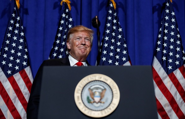Foto: El presidente Donald Trump habla durante un mitin en Washington, EEUU. El 17 de mayo de 2019