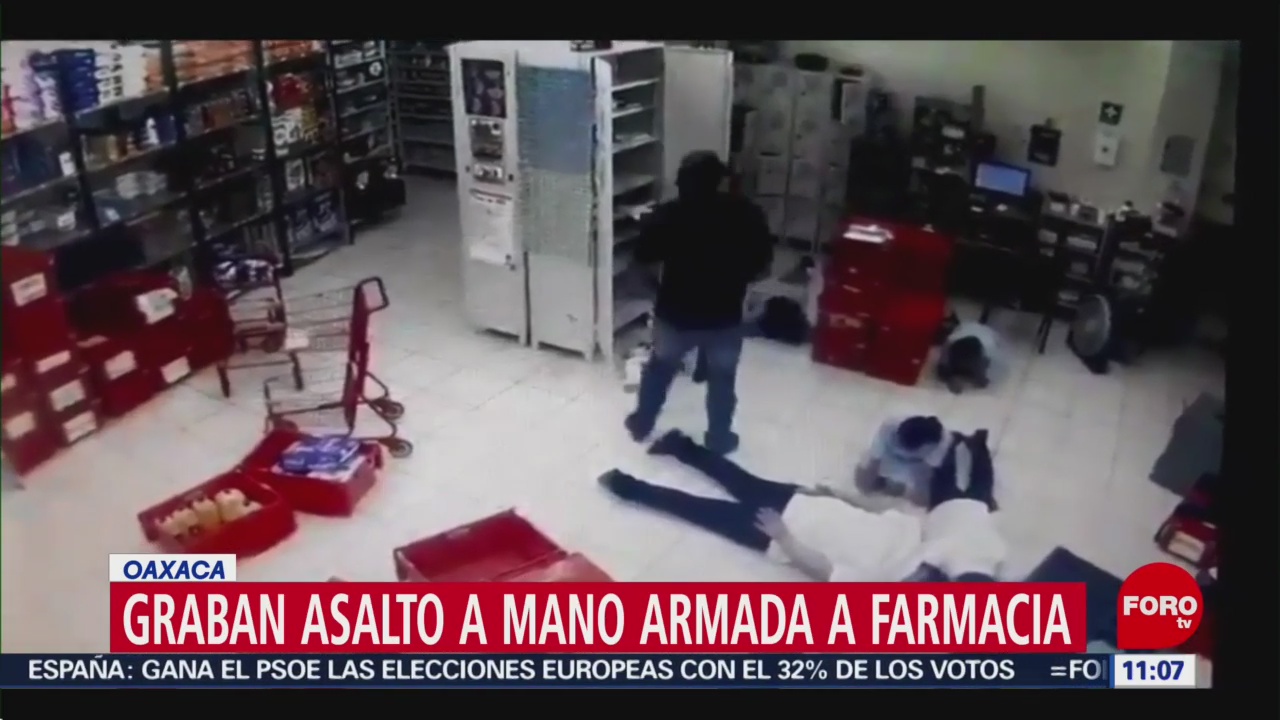 Graban asalto a mano armada a farmacia de Oaxaca