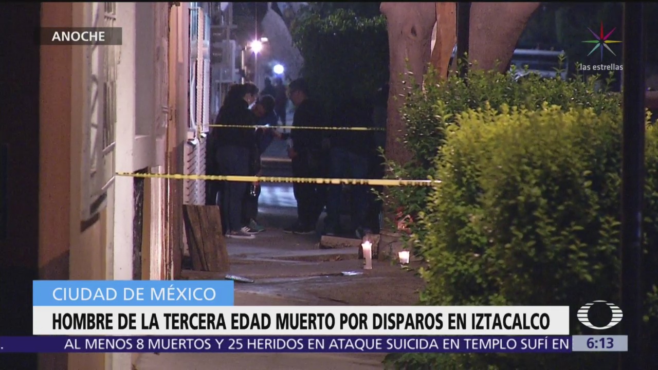 Hombre de la tercera edad muere por disparos en Iztacalco