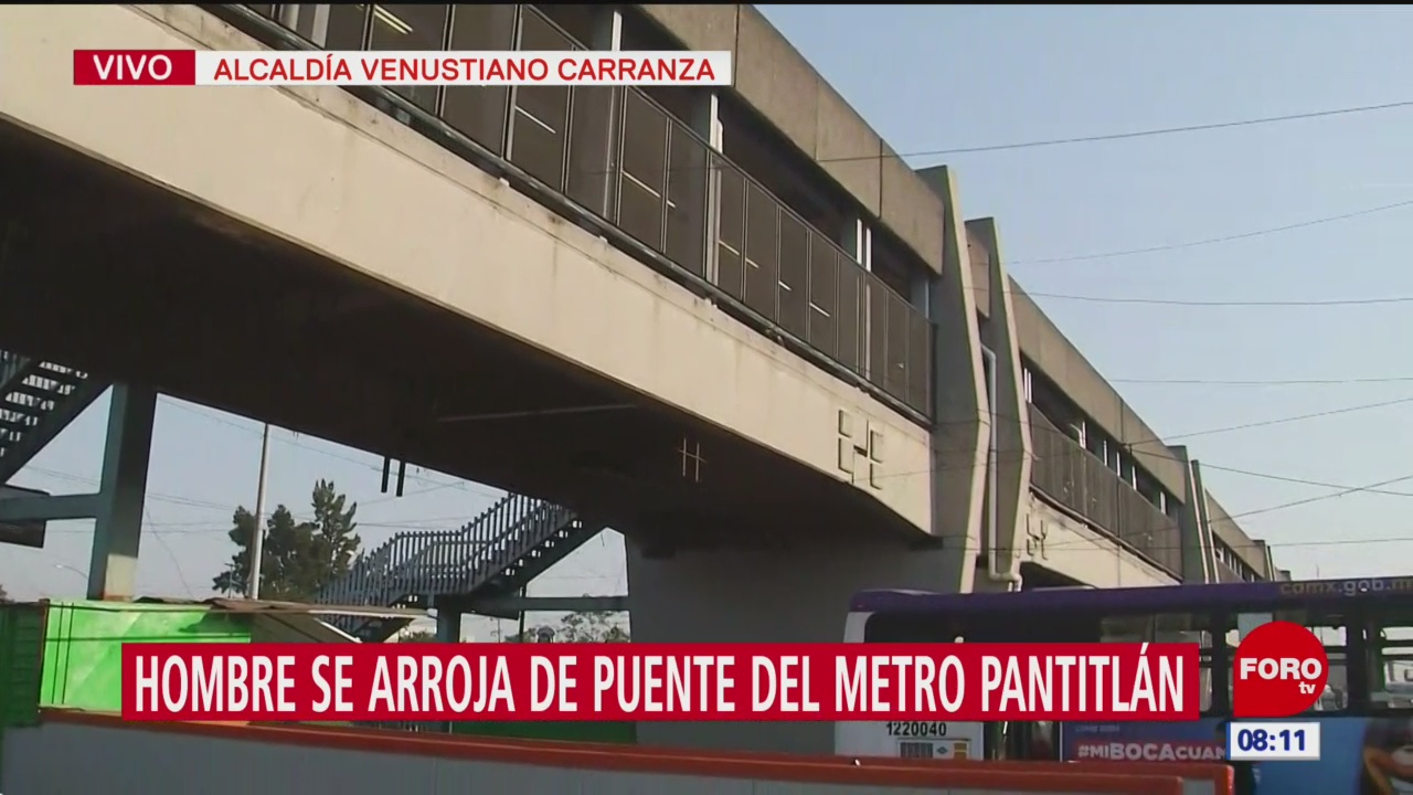 Hombre se avienta desde puente del Metro Pantitlán, CDMX