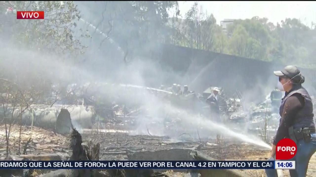 FOTO: Incendio en Cuajimalpa consume desperdicios