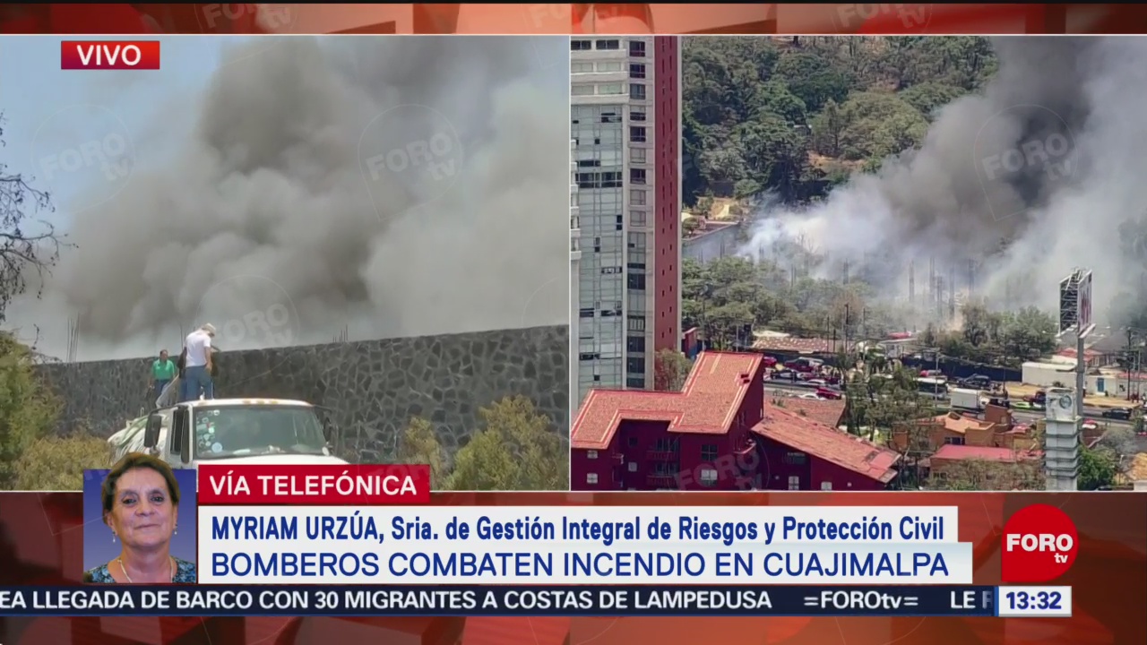 Incendio en Cuajimalpa no pone en riesgo a vecinos: Myriam Urzúa